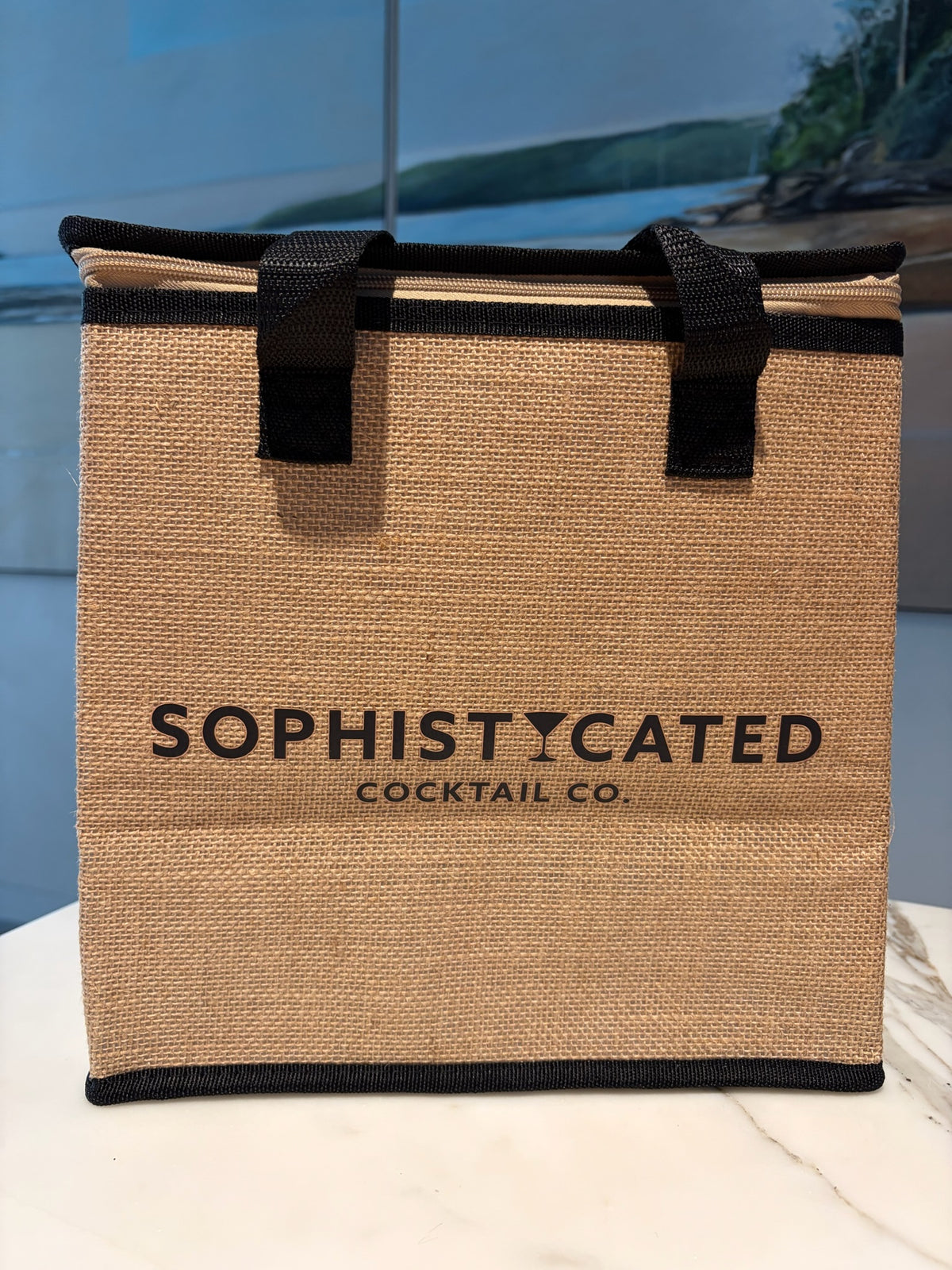 Sophisticated Cocktail Co jute cooler bag (gift bag)